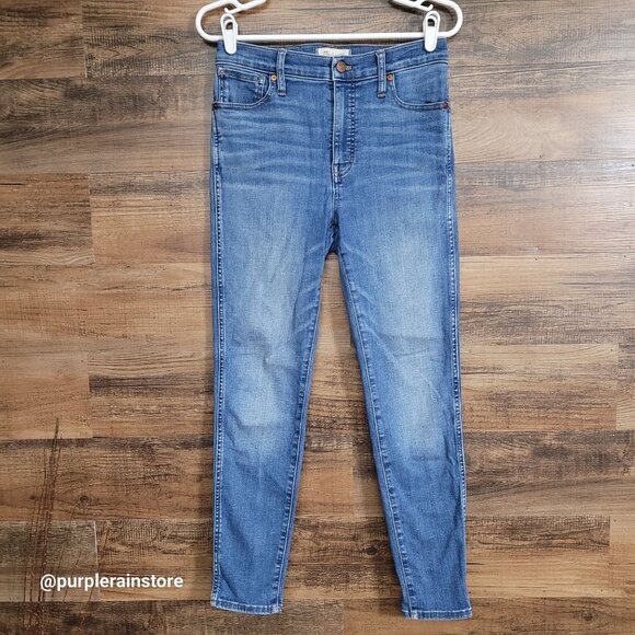 Madewell Jeans 28 Skinny 10" High Rise Medium Light Wash Tummy Control - Picture 1 of 12